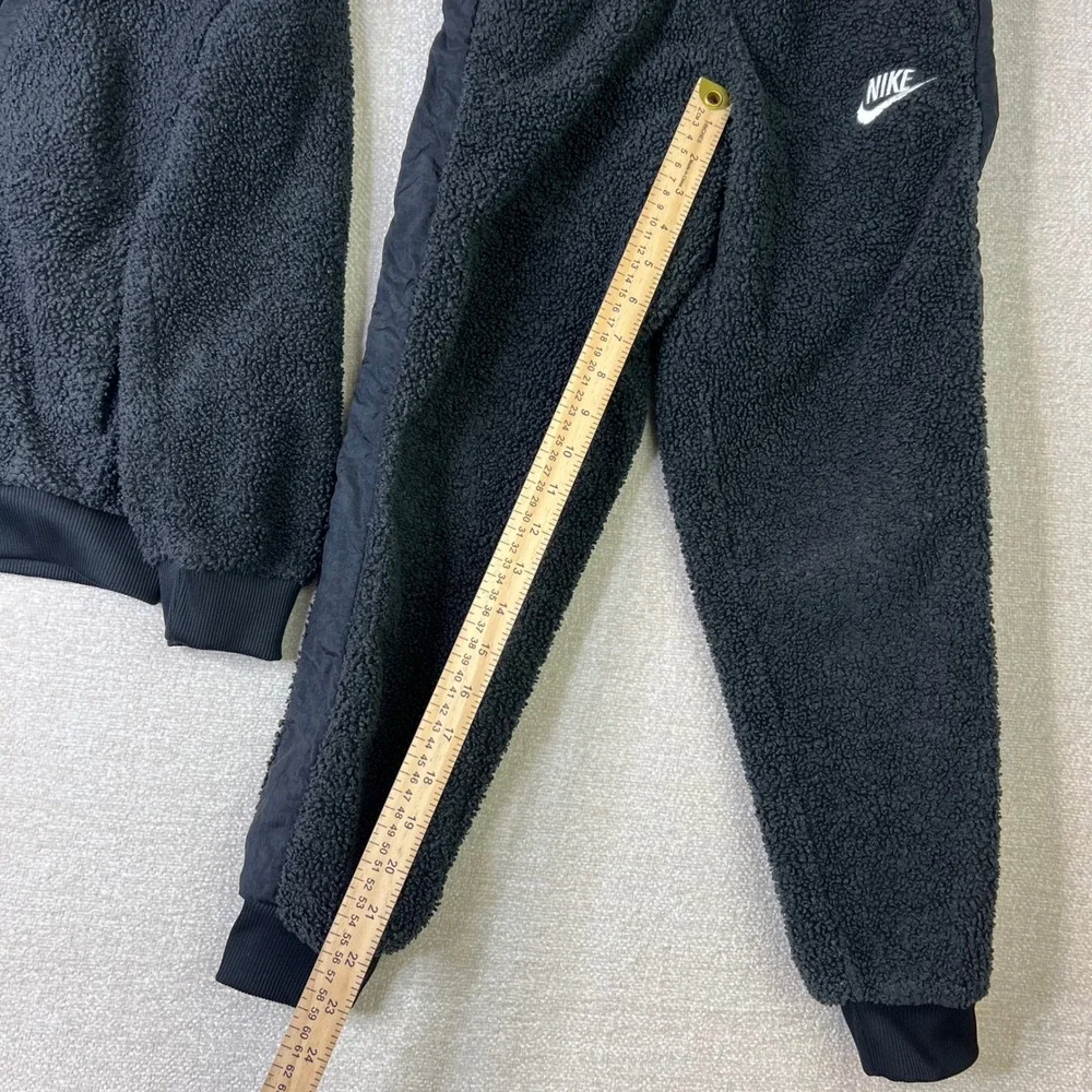 Nike Kids Set Sportswear Sherpa Fleece Hoodie and Joggers Black Medium